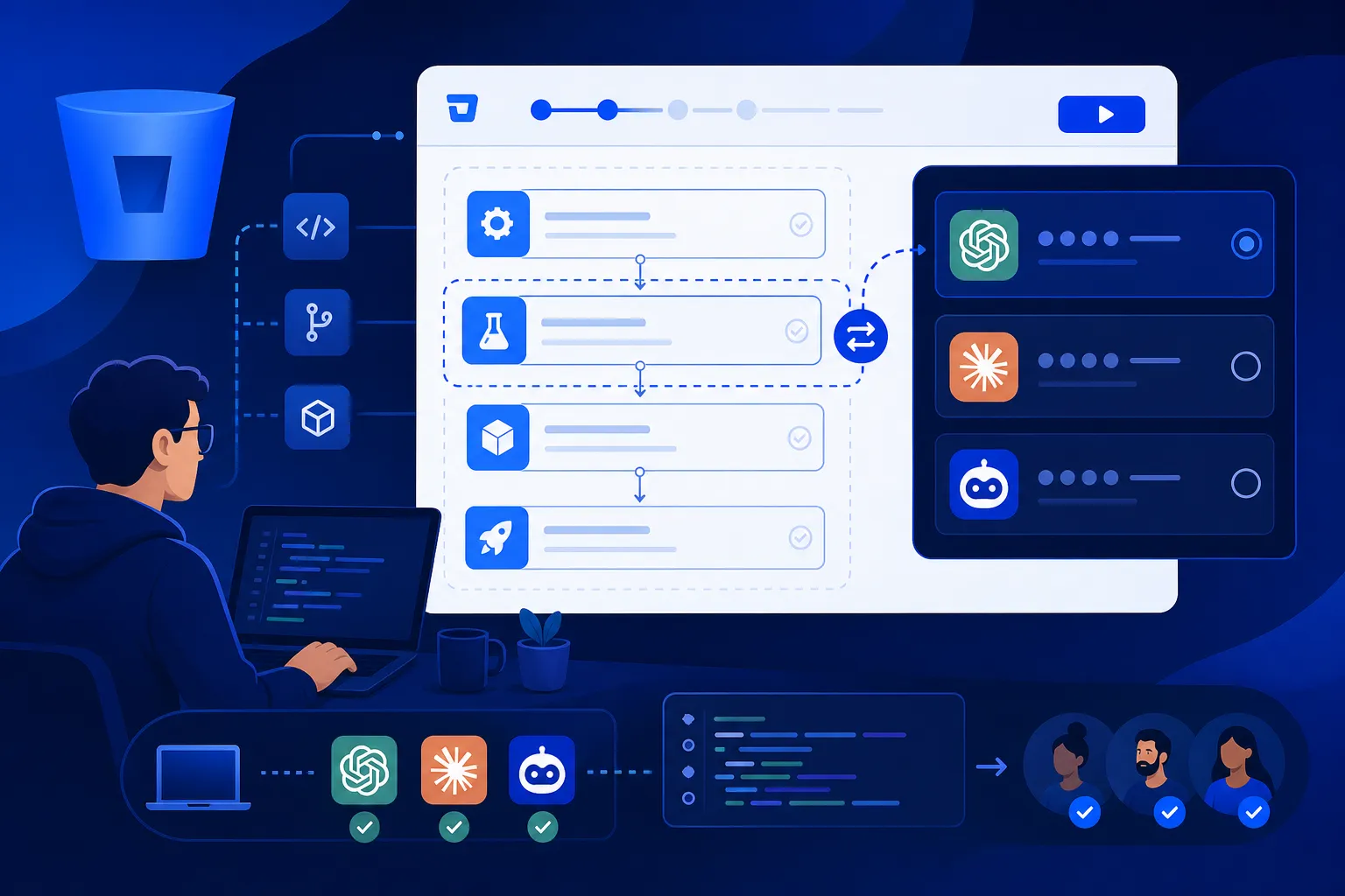 Bitbucket chce być centralą dla agentów w CI/CD. Codex to dopiero druga wtyczka